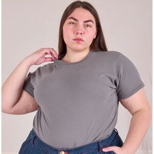 The Organic Vintage Tee 4x in RN#195568 (Grey Green)
